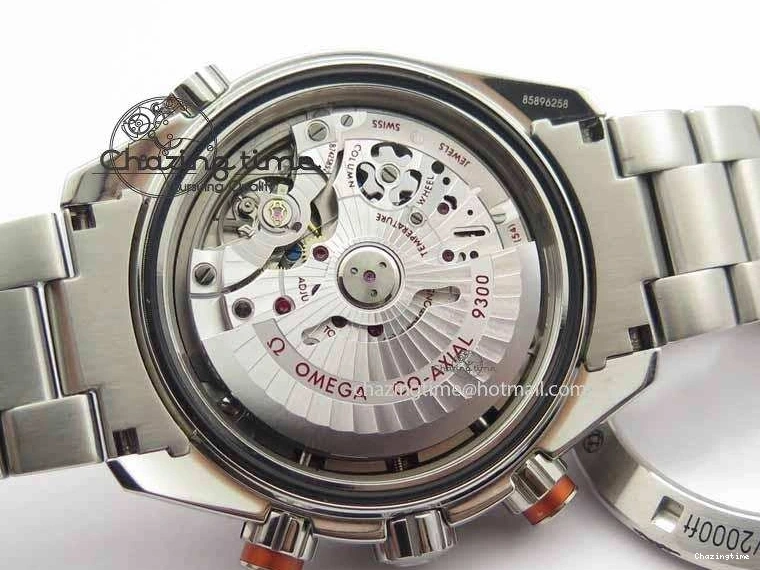 0423 Sophisticated Planet Ocean Master Chronometer Chrono SS OM 1:1 Best Edition Orange On SS Bracelet A 8156